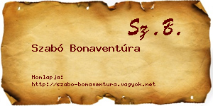 Szabó Bonaventúra névjegykártya